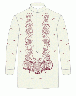Men's Barong Cream Jusi fabric 100699 Cream